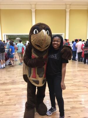 Testudo Mascot with CIVICUS Student
