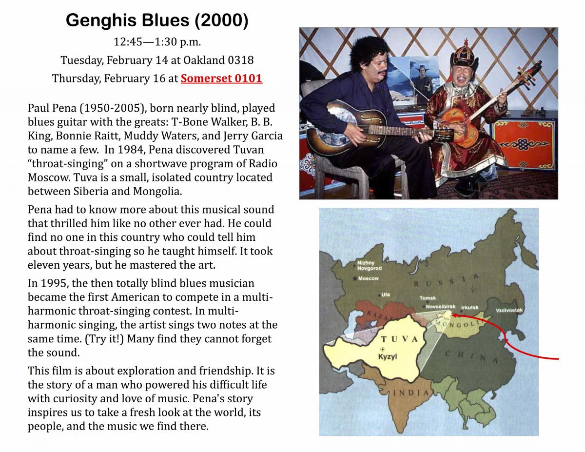 genghis blues event flyer