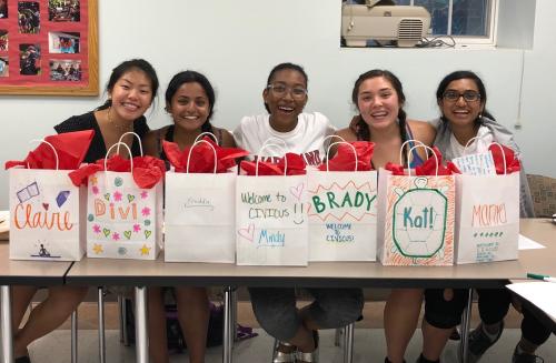 CIVICUS Students Preparing Buddy Bags